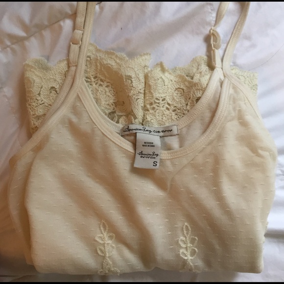 flowy cream crochet tank - Picture 1 of 4