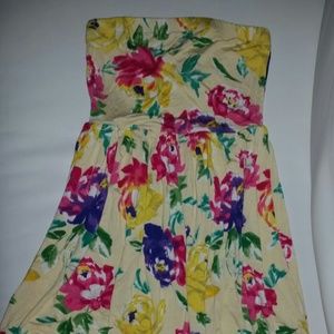 Bandeau dress in floral print