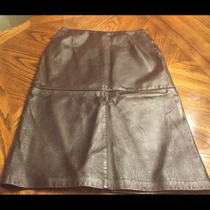 💢LAST CHANCE SALE💢 Brown Leather Skirt