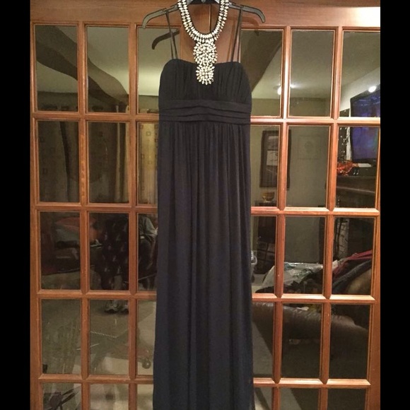 Midnight blue floor length dress.  Sale!