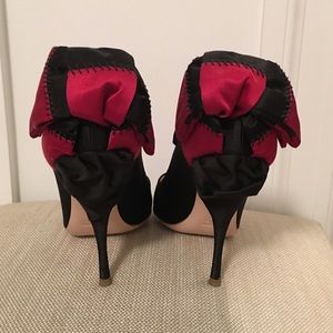Miu Miu satin bowback heels
