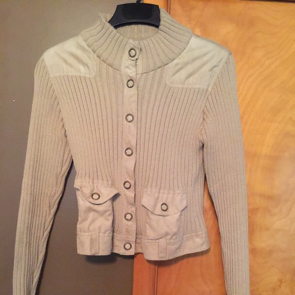 Beige sweater jacket