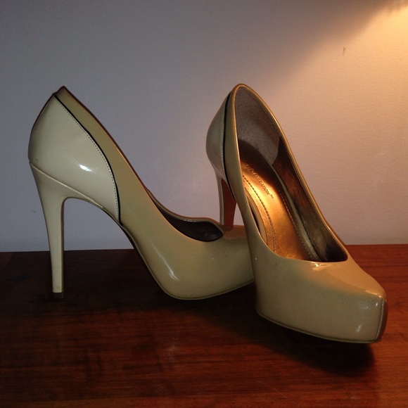 BCBG Nude Patent Pumps