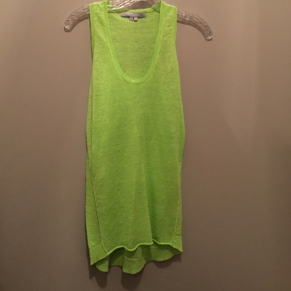 Neon Green Tank Sweater by Sea Bleu