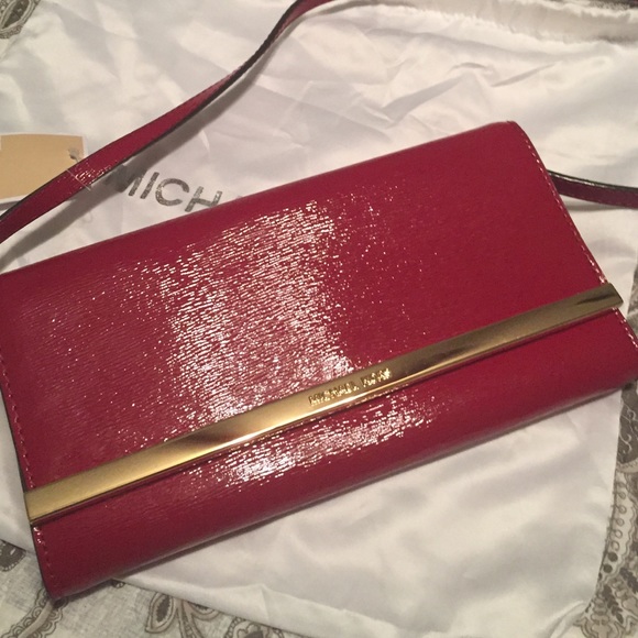 Red Michael Kors handbag