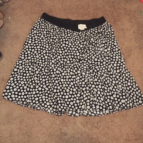 Maeve from Anthropologie black & white mini skirt