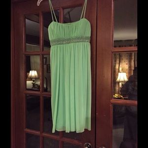 Green spaghetti strap green dress. Sale!