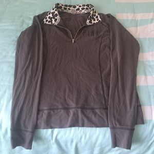 PINK VS grey sweat shirt
