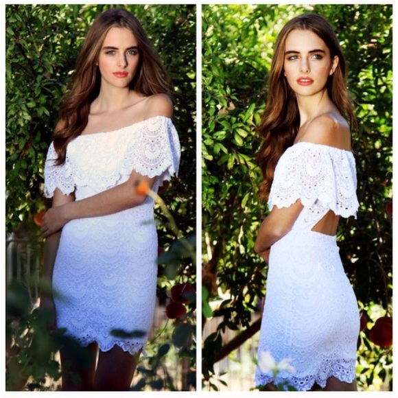 Nightcap White Lace Dress