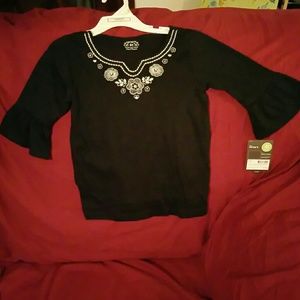 Blk, 3/4 sleeve, 4t shirt