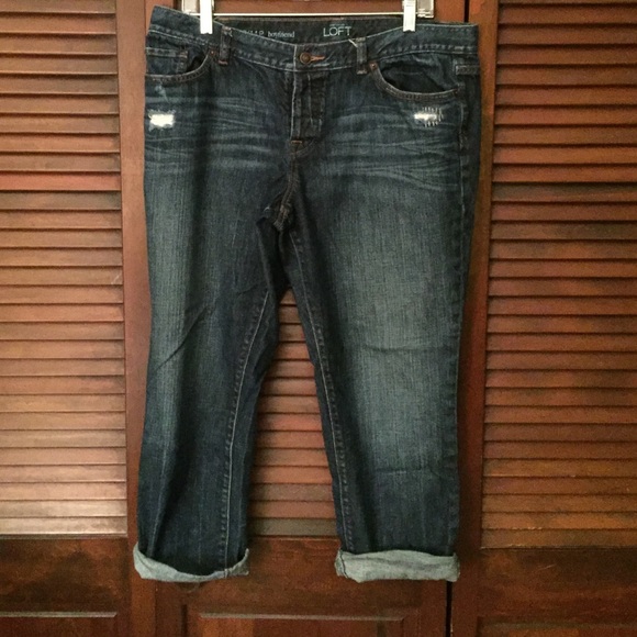 Ann Taylor Loft boyfriend crop jeans