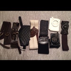 9 BELTS!!! Brown! Black! White! Cream!