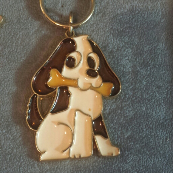 Dog with Bone keychain