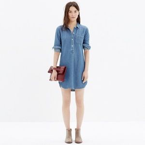 Madewell NWT Chambray Popover Shirtdress - Xsmall