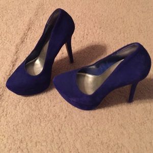 blue high heels
