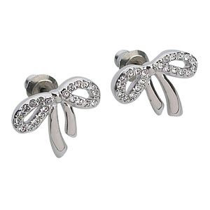Swarovski Crystal Bow Stud Earrings 🎀