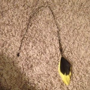 Long feather necklace