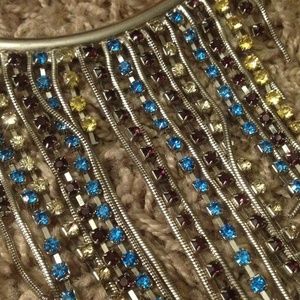 Long rhinestone necklace