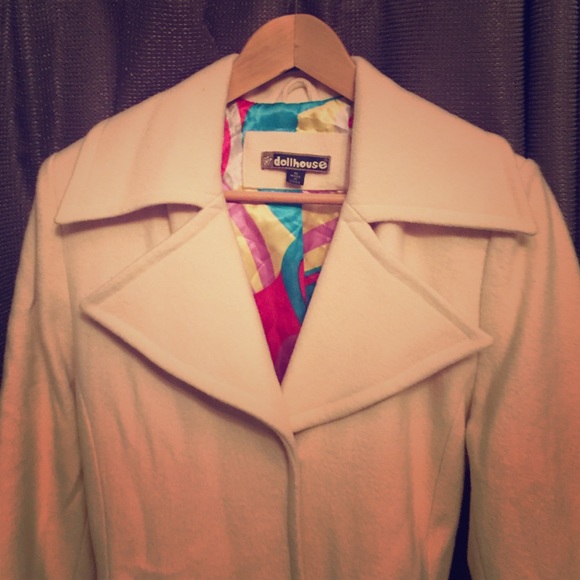 Retro DollHouse Winter White Wool Peacoat