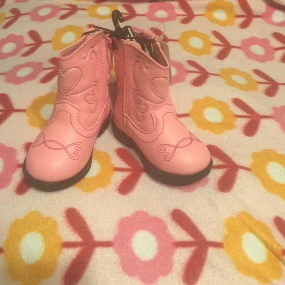 Infants pink cowboy boots