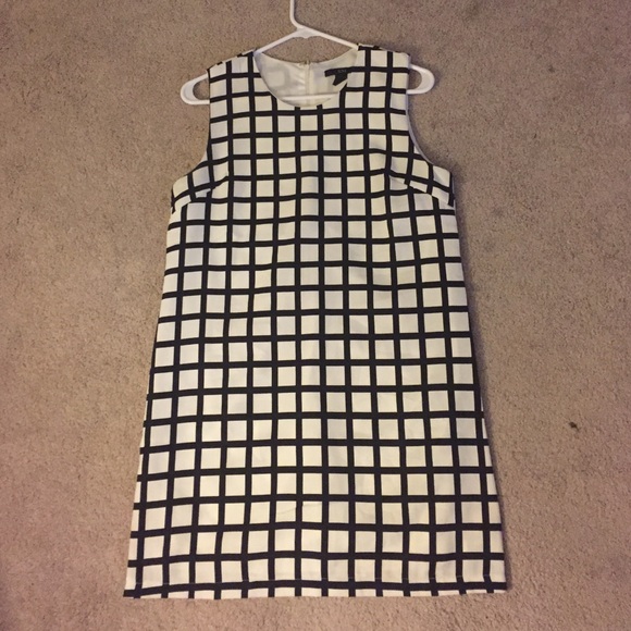 Black and white checkered dress.
