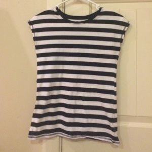 Black and white striped tee
