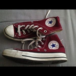 High top burgundy converse