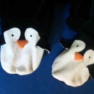 Nick & Nora Penguin Onesie One Piece Fleece Pajama