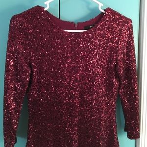 TFNC London burgundy sequin dress