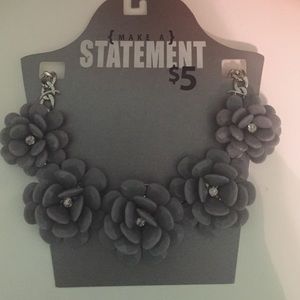 Grey Flower necklace