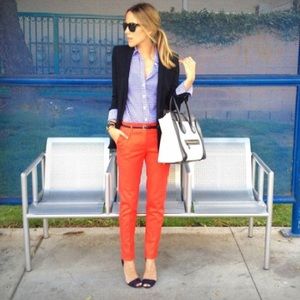 H&M Orange Ankle Trousers