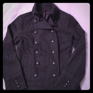 Grey Military Peacoat