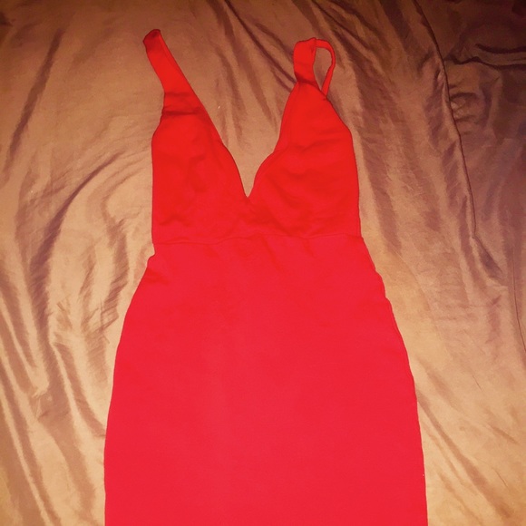 Red midi dress HOLD @reaganmdowd