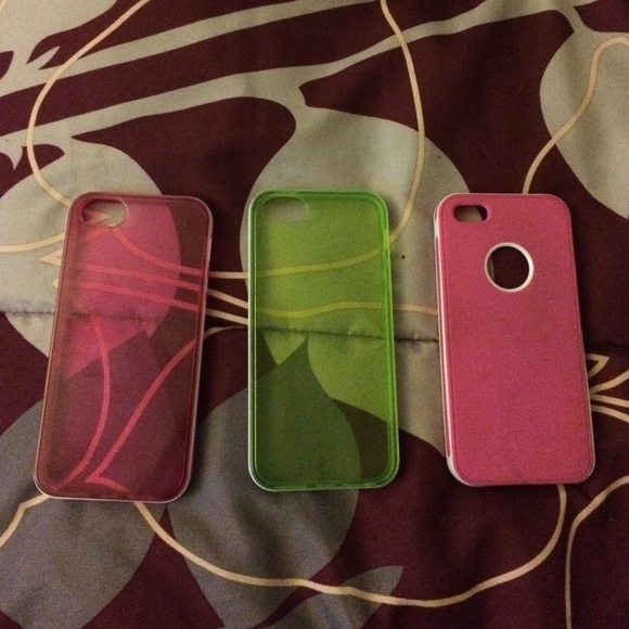 3 silicone iPhone 5/5s phone cases.