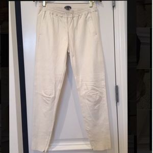 Vince lambskin leather boyfriend cut fitted pants