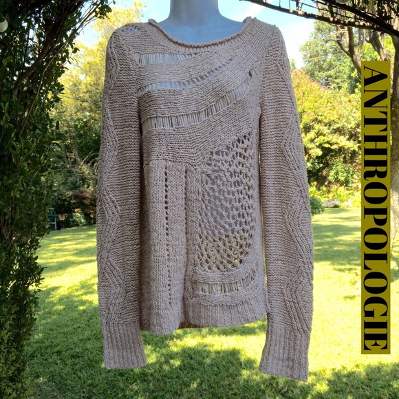 Anthropologie Sweaters - 🚫HOLD NWOT Anthropologie Light Taupe Sweater