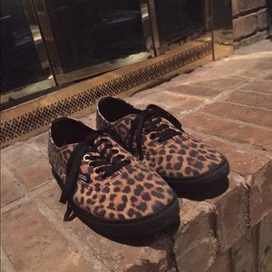Vans leopard print shoes