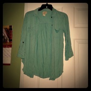 Light blue button down