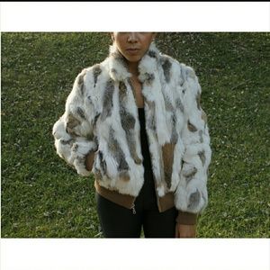 Wilsons Leather Genuine Rabbit Fur Jacket