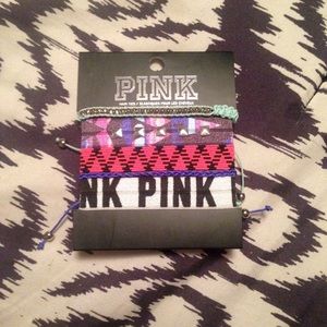 PINK hair ties and bracelets