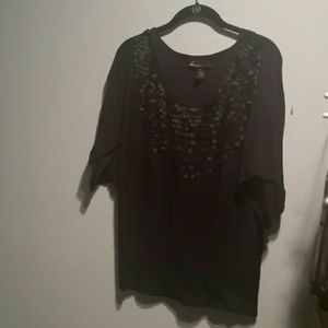 Navy Lane Bryant sweater 14/16 dolmain sleeve