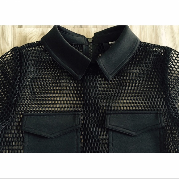 *SOLD* Nasty Gal Mesh Crop Top In Black. - Picture 3 of 4