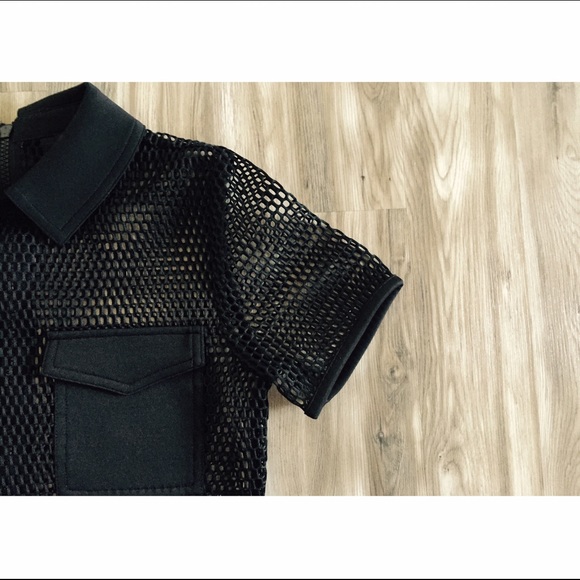 *SOLD* Nasty Gal Mesh Crop Top In Black. - Picture 4 of 4