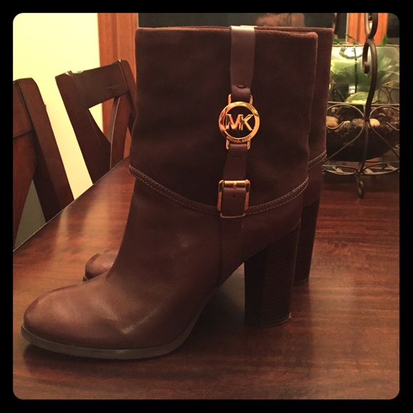 Michael Kors Shoes - 🍂Michael Kors Dark Brown Leather Boots🍂