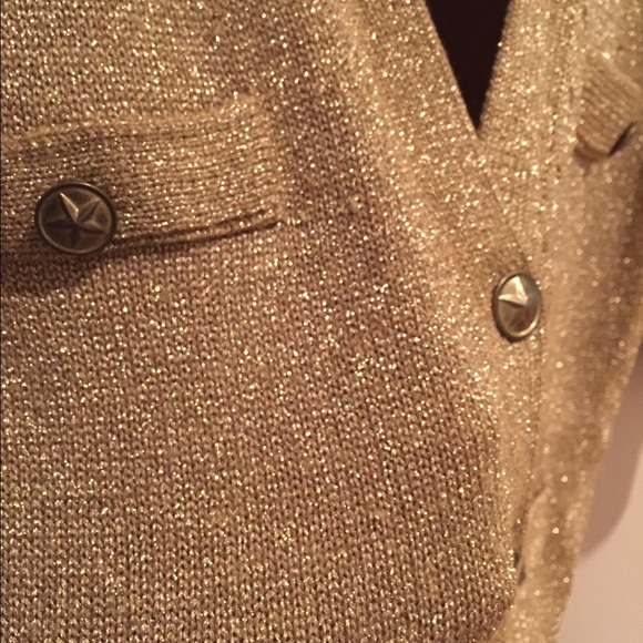 REDUCED PRICE!Vintage oversized gold knit cardigan - Picture 2 of 4