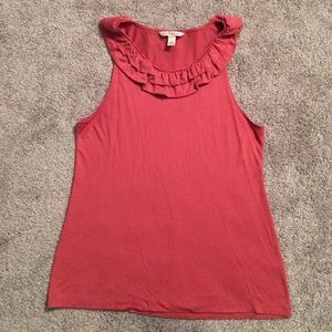 Banana Republic ruffle neck tank
