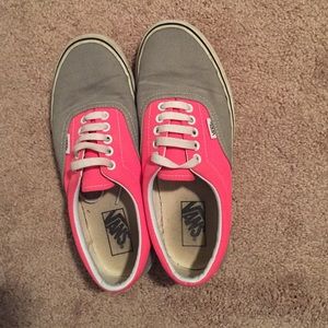 Hot pink and grey vans size women's 9