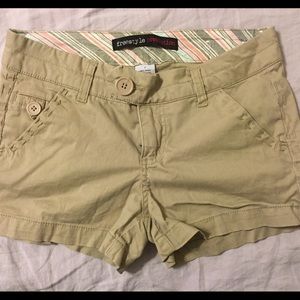 Khaki dress shorts