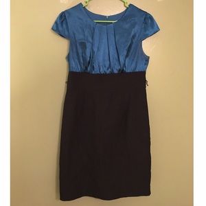 Deep turquoise and black cocktail dress.  NWOT