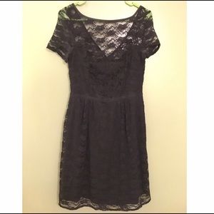 Black lace cocktail dress